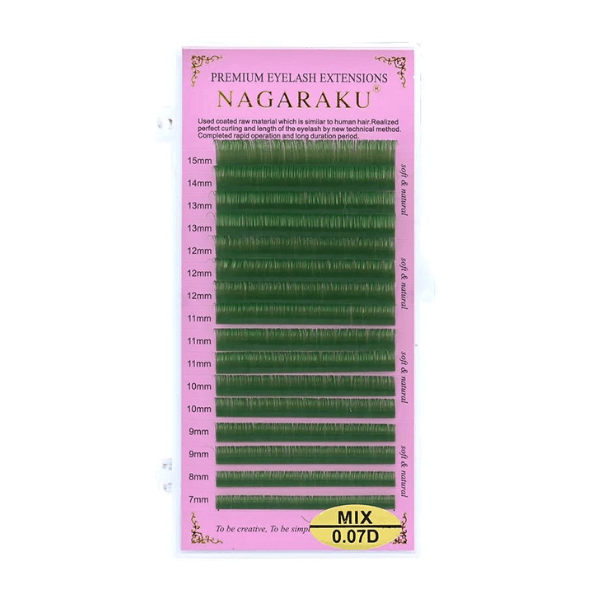 Cílios Nagaraku Colorido - Fio a Fio e Volume Russo - 0.07 (Mix)